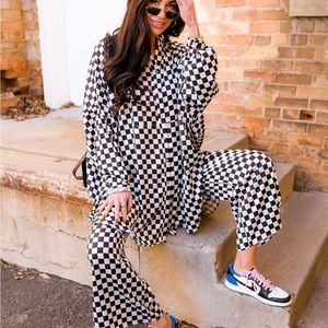 Dressed in LaLa checkered Tunic